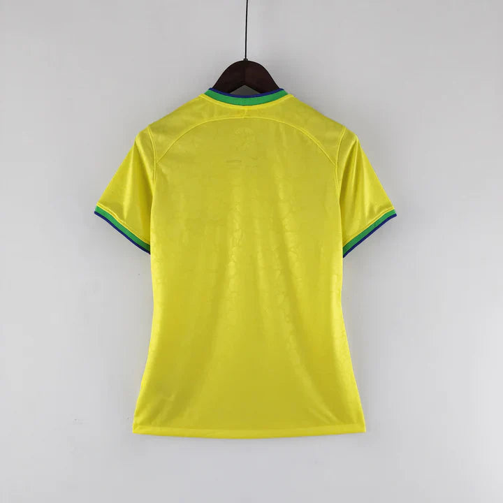 Camisa Nike Brasil Home Nike Torcedor 2022/23 Feminina Amarela