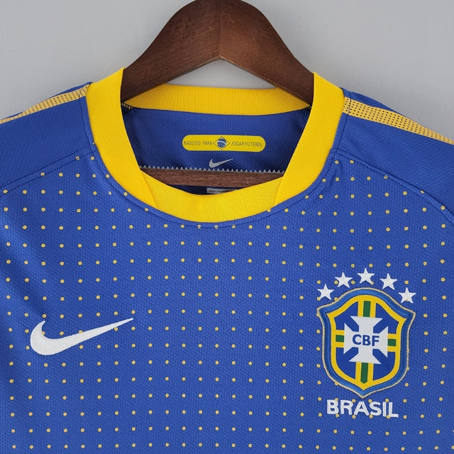 Camisa Retrô Seleção Brasileira II 2010/11 Nike Masculino  Azul e Amarelo