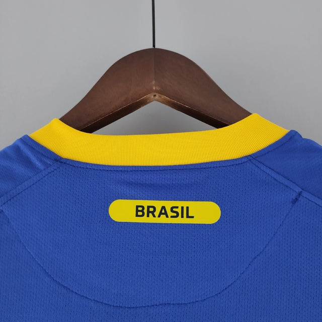 Camisa Retrô Seleção Brasileira II 2010/11 Nike Masculino  Azul e Amarelo