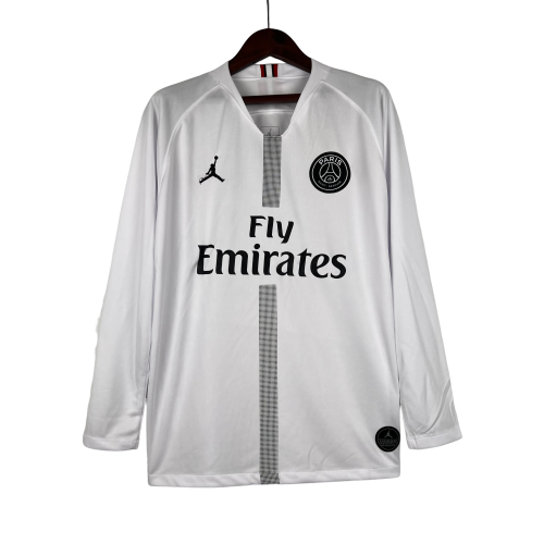 Camisa Branca Air Jordan Psg Retrô Manga Longa - 17/18- Branco